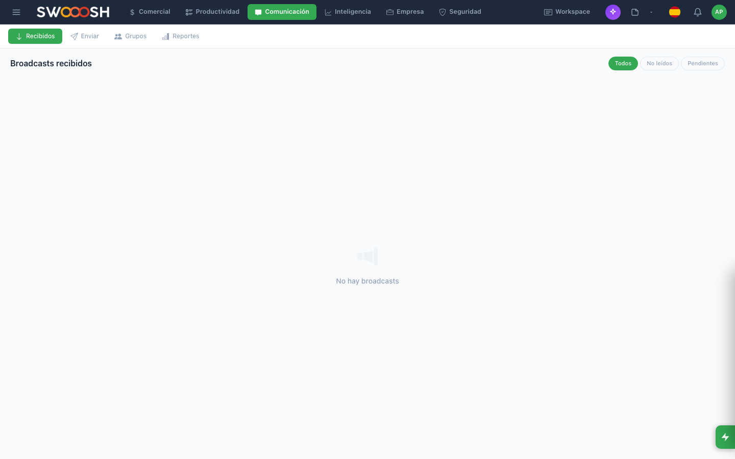 Nabú multichannel broadcast panel showing mass sending via WhatsApp, email, and SMS with audience segmentation and delivery metrics